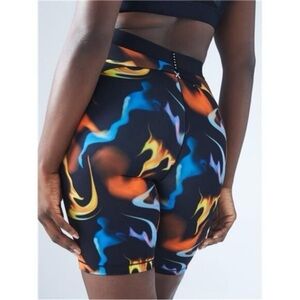 Savage X Fenty Multicolor Flame Print Bike Shorts and top - SET